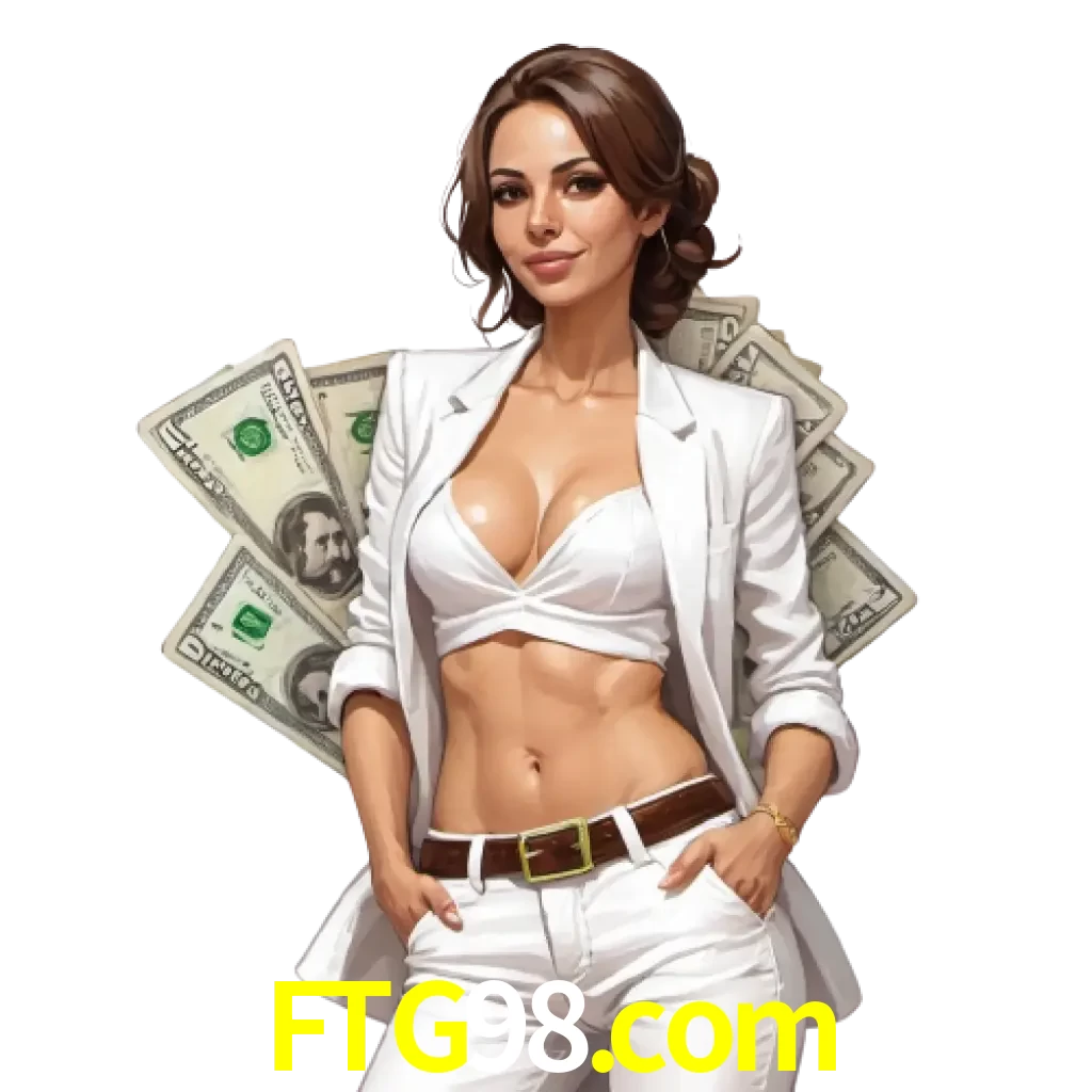 woman with money playing in ftg98 bet casino